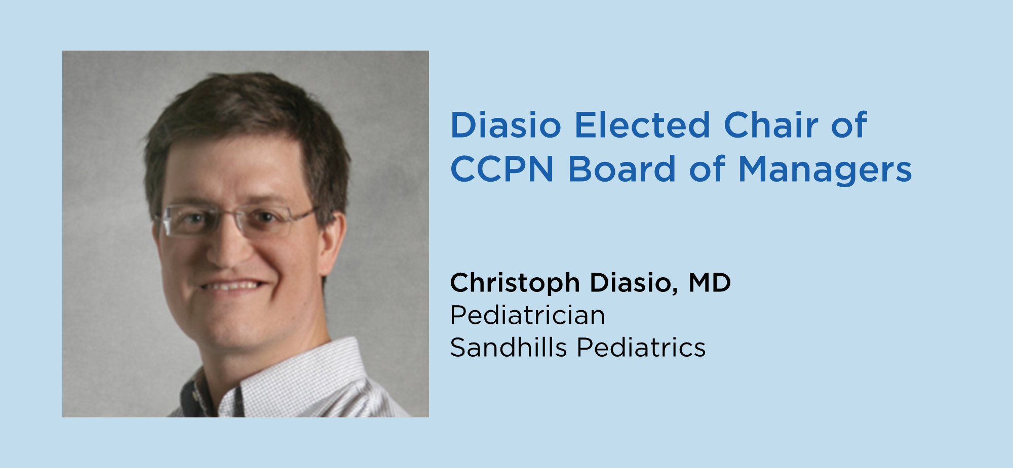 Diasio Elected Chair of CCPN Board of Managers