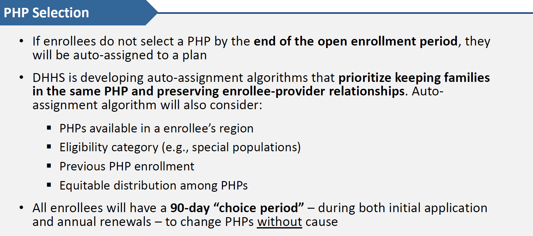 PHP selection